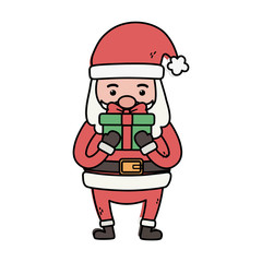 santa claus with gift decoration merry christmas