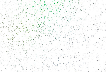 Light Green vector background with small and big stars.