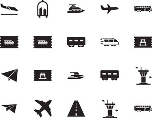 holiday vector icon set such as: arrive, briefcase, street, road, luggage, subway, airline, fast, destination, landing, abstract, stripe, drive, highway, front, map, navigation, asphalt, motion, race