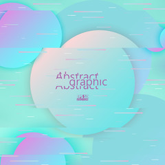 Colorful glitch circles, frame with neon glitch effect on gradient background. Eps10 Vector illustration