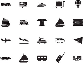 holiday vector icon set such as: abstract, bus, destination, traveler, origami, avenue, airship, asphalt, company, side, motorhome, hot, set, activity, family, toy, liner, access, stripe, street