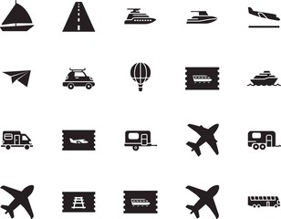 holiday vector icon set such as: roof, liner, school, hot, speed, wing, navigation, sail, road, wind, stripe, origami, aeroplane, nautical, bag, street, avenue, destination, way, abstract, path