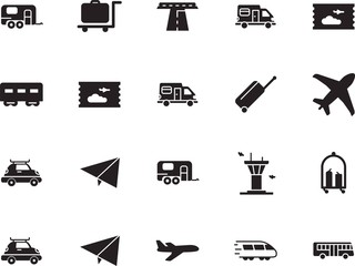 holiday vector icon set such as: high, controller, navigation, arrival, street, summer, control, subway, station, avenue, school, set, carriage, front, map, steel, architecture, terminal, coach