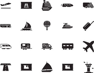 holiday vector icon set such as: off, fun, steel, metal, tower, summer, bus, highway, industry, airline, silver, grey, road, navigation, camp, take, station, cruiser, mobile, stripe, architecture