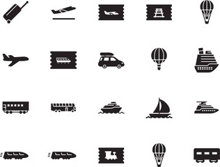 holiday vector icon set such as: school, take, automobile, off, stop, yachting, case, coach, minimal, wind, price, sketch, recreation, side, vessel, sport, tickets, company, airways, start, roof, box