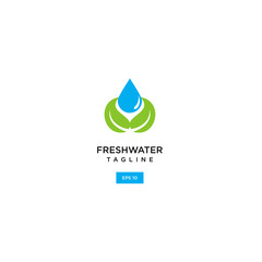  Natural mineral clear ecology water aqua Logotype. Green Energy concept icon.