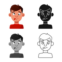 Vector design of guy and laugh sign. Collection of guy and funny vector icon for stock.