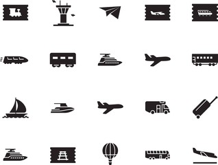 holiday vector icon set such as: set, camper, metro, regatta, car, wing, activity, up, front, summer, baggage, ship, mail, yachting, smart, bullet, case, art, company, landing, automobile, minimal