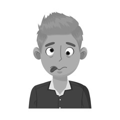 Vector design of guy and laugh symbol. Collection of guy and funny stock vector illustration.