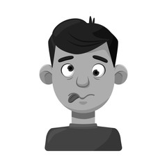 Isolated object of guy and laugh symbol. Set of guy and funny stock symbol for web.