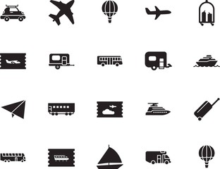 holiday vector icon set such as: box, case, metal, leisure, wheel, sailboat, carriage, coupon, wind, vessel, minimal, sketch, life, lifestyle, circle, mail, cruiser, toy, template, briefcase, liner