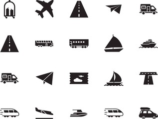 holiday vector icon set such as: pass, coach, view, tickets, family, trolley, water, arrive, briefcase, shipping, jet, side, circle, track, set, cart, aeroplane, sky, departure, cruiser, roof, vessel