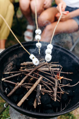 Closeup is cooking grill food. Vertical image