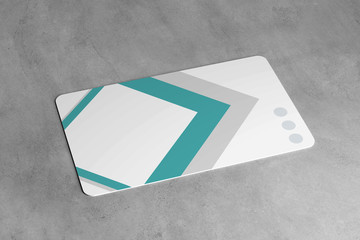 Mock up of a rounded corner card - 3d rendering
