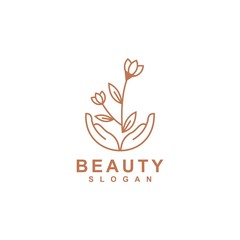 beauty logo template,design vector creative concept idea idea