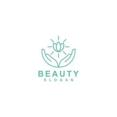 beauty logo template,design vector creative concept idea idea