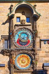 The famous astronomical clock in Prague