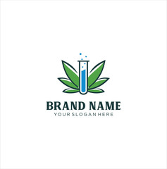 CBD Cannabis Marijuana Hemp Pot lab logo design inspiration . cannabis logo template labs organic, nature, green,natural,health, medical, symbol, icon, plant, sign,laboratory