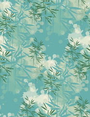 bamboo forest seamless ink