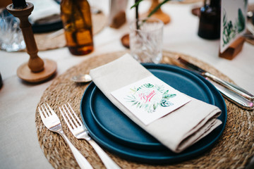 Danke Hochzeit Tischgedeck