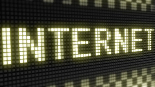 Internet icon in the Screen. Looping footage has 4K Resolution with Encoder Prores 4444. Great Quality.