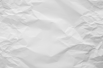 Abstract white crumpled paper texture background