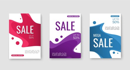 set of sale banners template. advertising banner design. vector business image
