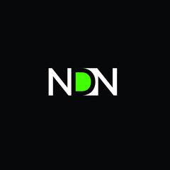  N D N letter icon logo vector