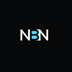  N B N letter icon logo vector 