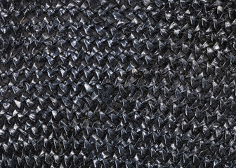 detail of straw hat from black toyo fibers