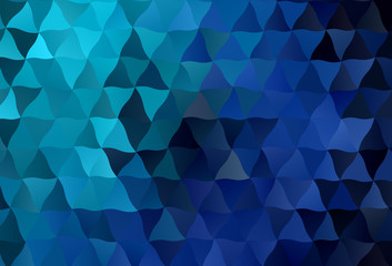 Dark Blue, Green vector polygonal background.