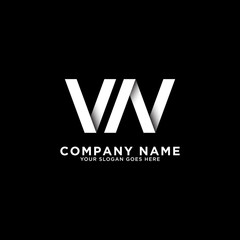 VN letter logo designs, clean and clever logo template