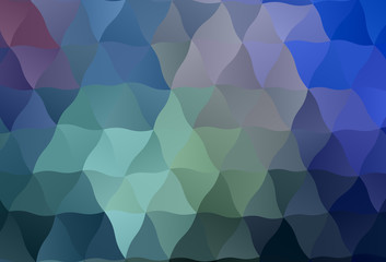 Light BLUE vector abstract mosaic background.