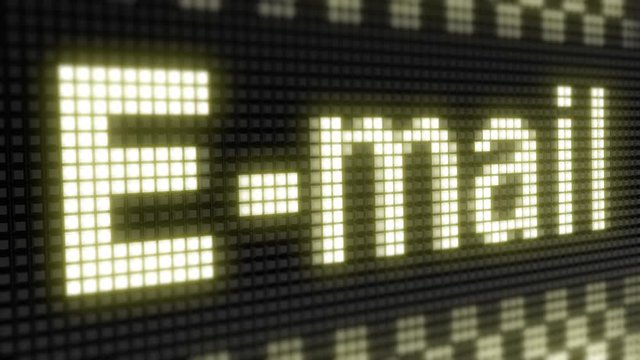 E-mail icon in the Screen. Looping footage has 4K Resolution with Encoder Prores 4444. Great Quality.