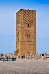 Beautiful View of Minaret Hassan, Rabat City, Morocco