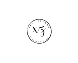  XZ Initial handwriting logo vector