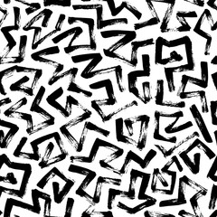 Seamless pattern with hand drawn brush strokes.