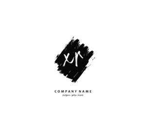  XR Initial handwriting logo vector