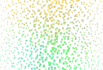 Light Green, Yellow vector background with rectangles.