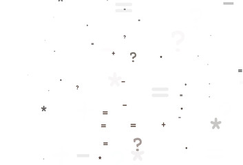 Light Brown vector template with math simbols.