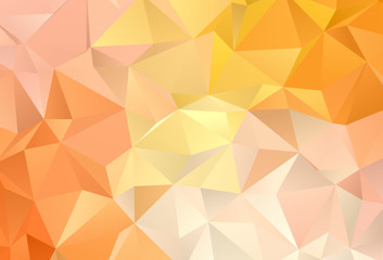 Light Orange vector abstract mosaic background.