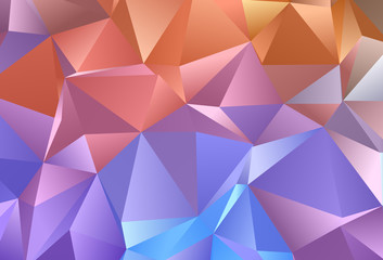 Fototapeta premium Light Blue, Yellow vector backdrop with lines, triangles.
