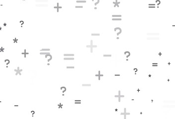 Light Gray vector background with arithmetic signs.