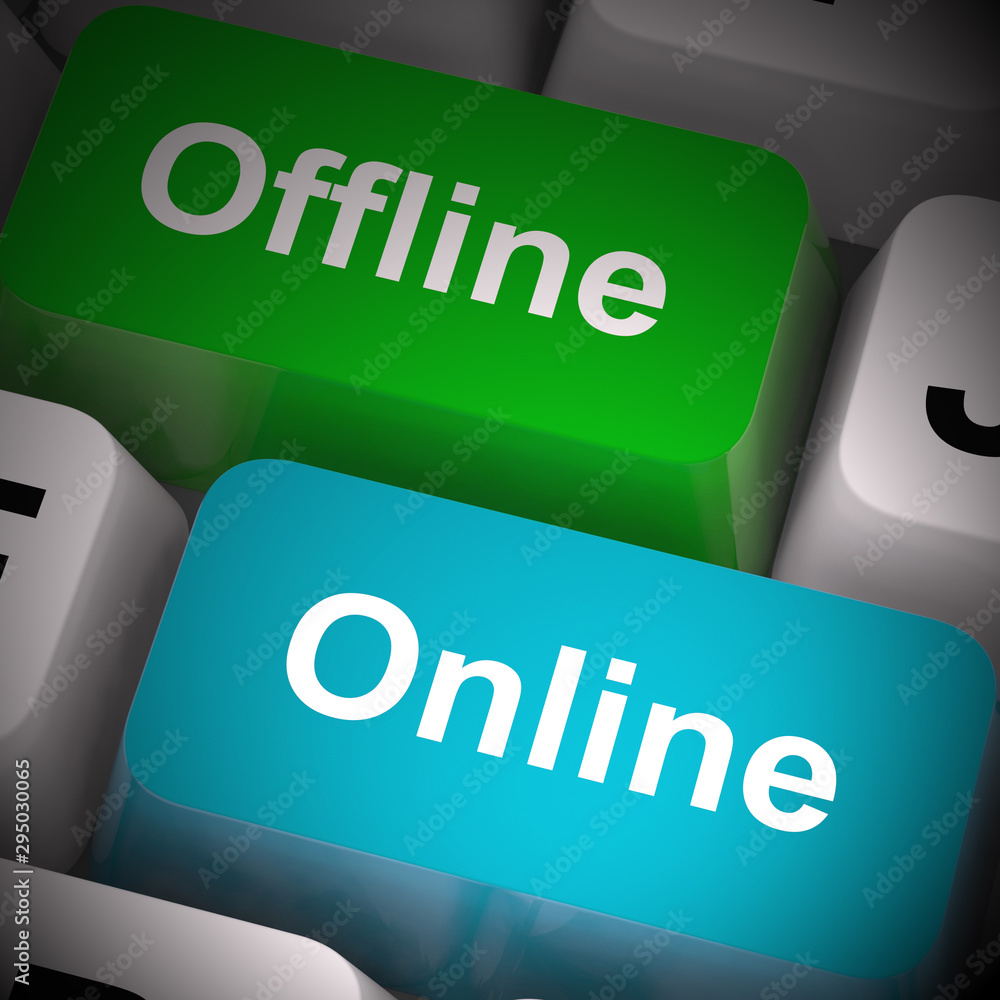Poster online and connected to the internet using wi-fi for web access - 3d illustration