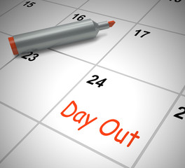 Day out marked on calendar as field trip or excursion - 3d illustration