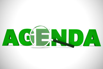 Business agenda concept icon meaning timetable or schedule for personal organisation - 3d illustration