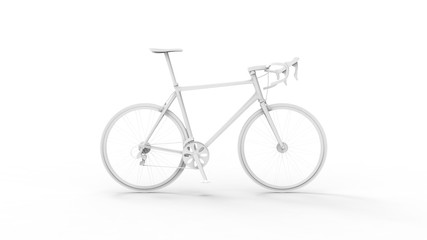 Fototapeta na wymiar 3d rendering of a race sports bicycle isolated in white background
