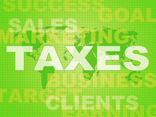Taxes concept icon means tax burden due - 3d illustration