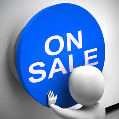 On sale discounts and deals showing reductions and reduced prices - 3d illustration