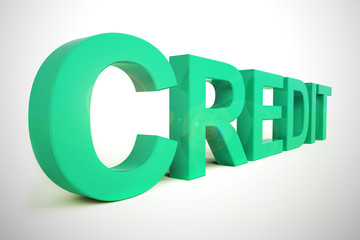 Credit line concept icon  referring to bank loans or borrowed money - 3d illustration